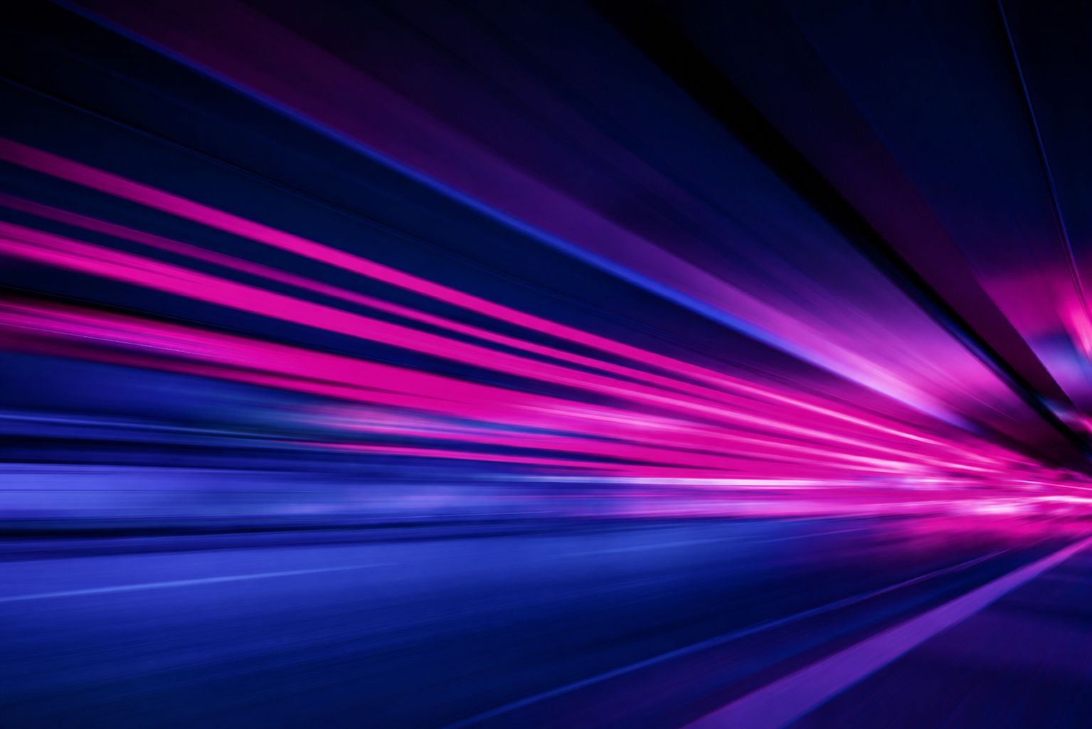 Cobalt and pink light moving forward with precision